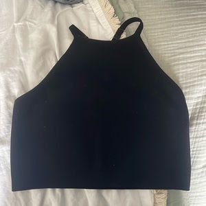 Black high neck athletic top